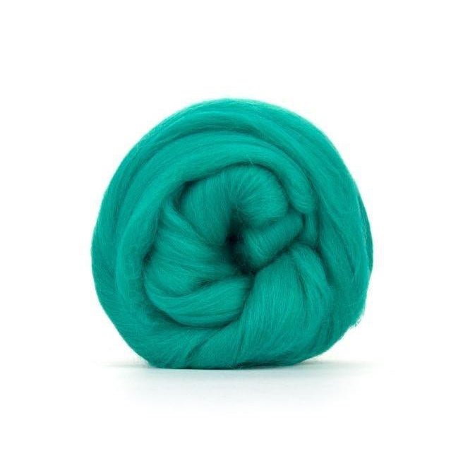 Paradise Fibers Solid Colored Merino Wool Top - Jade - Paradise Fibers
