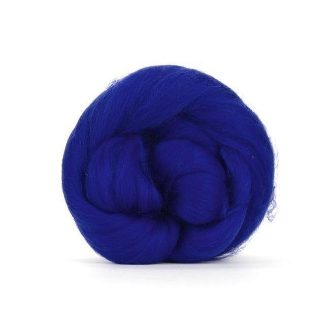 Paradise Fibers Solid Colored Merino Wool Top - Sapphire - Paradise Fibers