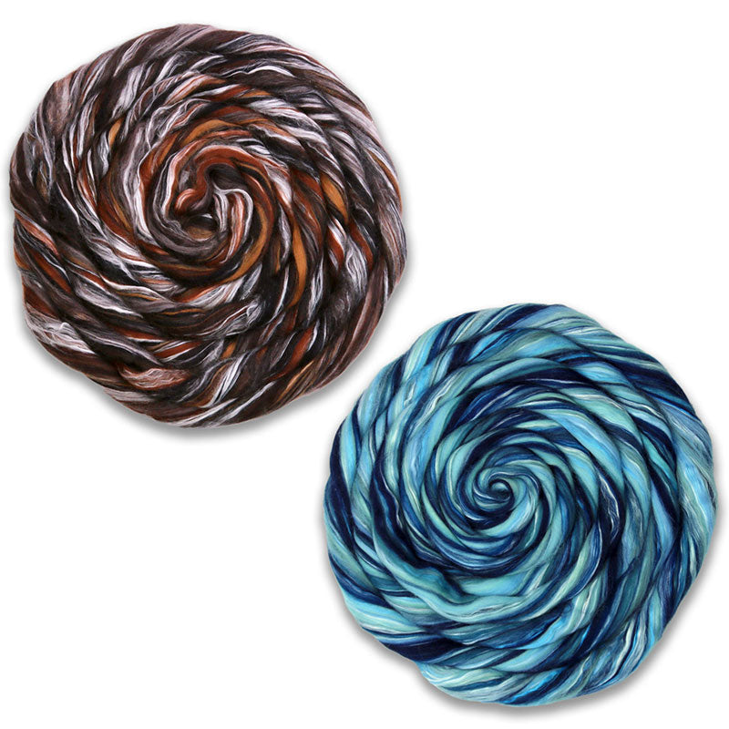 Song of Wool, Silk, and Tweed Fiber Bundle-Fiber-Not Today Blue Eyes-