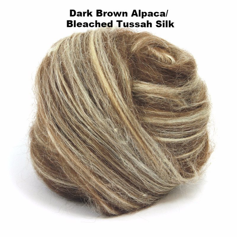 Paradise Fibers Special Dark Brown Alpaca/Silk Top (1lb bag) - Paradise Fibers