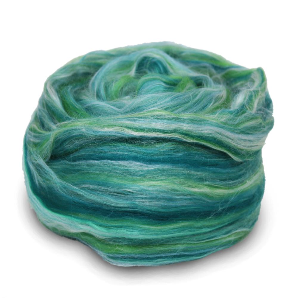 Paradise Fibers Superfine Merino/Rose/Silk/Faux Cashmere Tonal Micro Blends - Gems of Paradise - 1 oz - Paradise Fibers