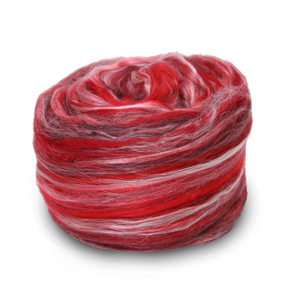 Paradise Fibers Superfine Merino/Rose/Silk/Faux Cashmere Tonal Micro Blends - Gems of Paradise - 1 oz - Paradise Fibers