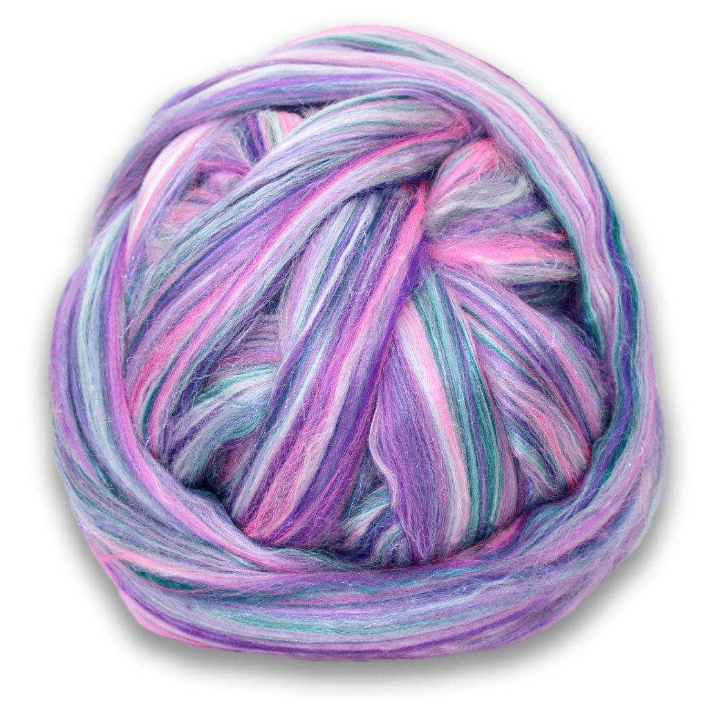 Paradise Fibers Superfine Merino/Rose/Silk/Faux Cashmere Tonal Micro Blends - Gems of Paradise - 1 oz - Paradise Fibers