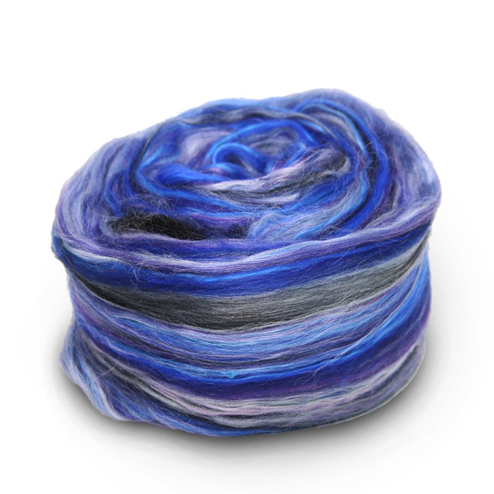Paradise Fibers Superfine Merino/Rose/Silk/Faux Cashmere Tonal Micro Blends - Gems of Paradise - 1 oz - Paradise Fibers