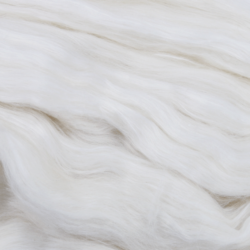 Paradise Fibers Undyed Llama and Mulberry Silk Blended Top - Phantom - 1oz - Paradise Fibers
