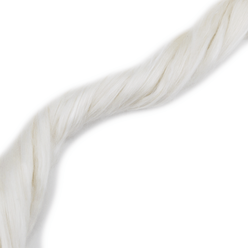 Paradise Fibers Undyed Llama and Mulberry Silk Blended Top - Phantom - 1oz - Paradise Fibers