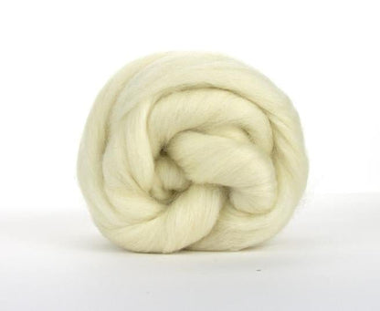 Paradise Fibers White Falkland Wool Top - Paradise Fibers