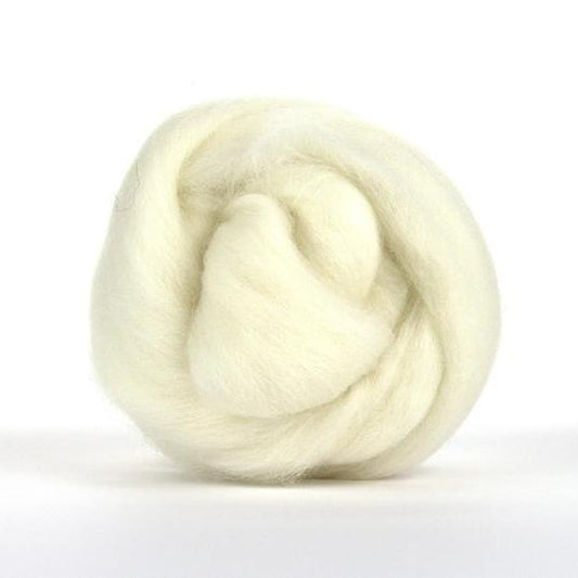 Paradise Fibers White Polwarth Fiber - 1oz - Paradise Fibers