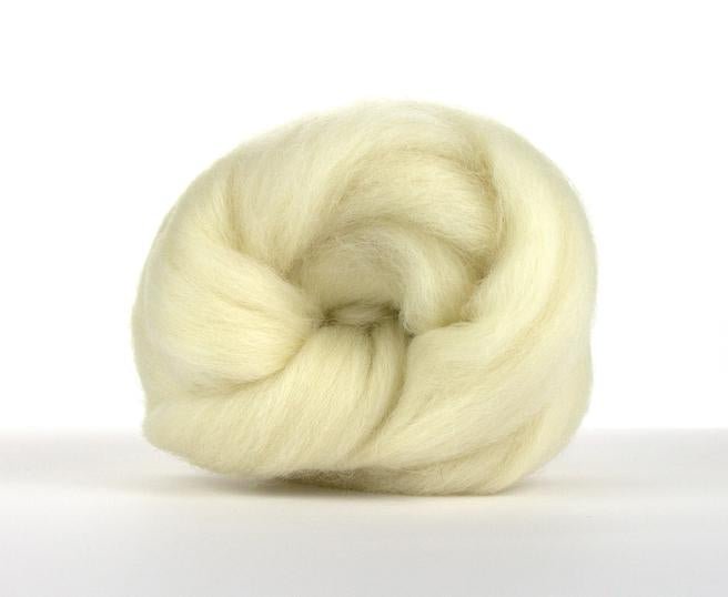 Paradise Fibers White Shetland Wool Roving - Paradise Fibers