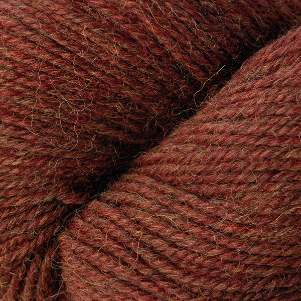 Mahogany Mix 6280, a heathered red and brown skein of Ultra Alpaca Worsted.