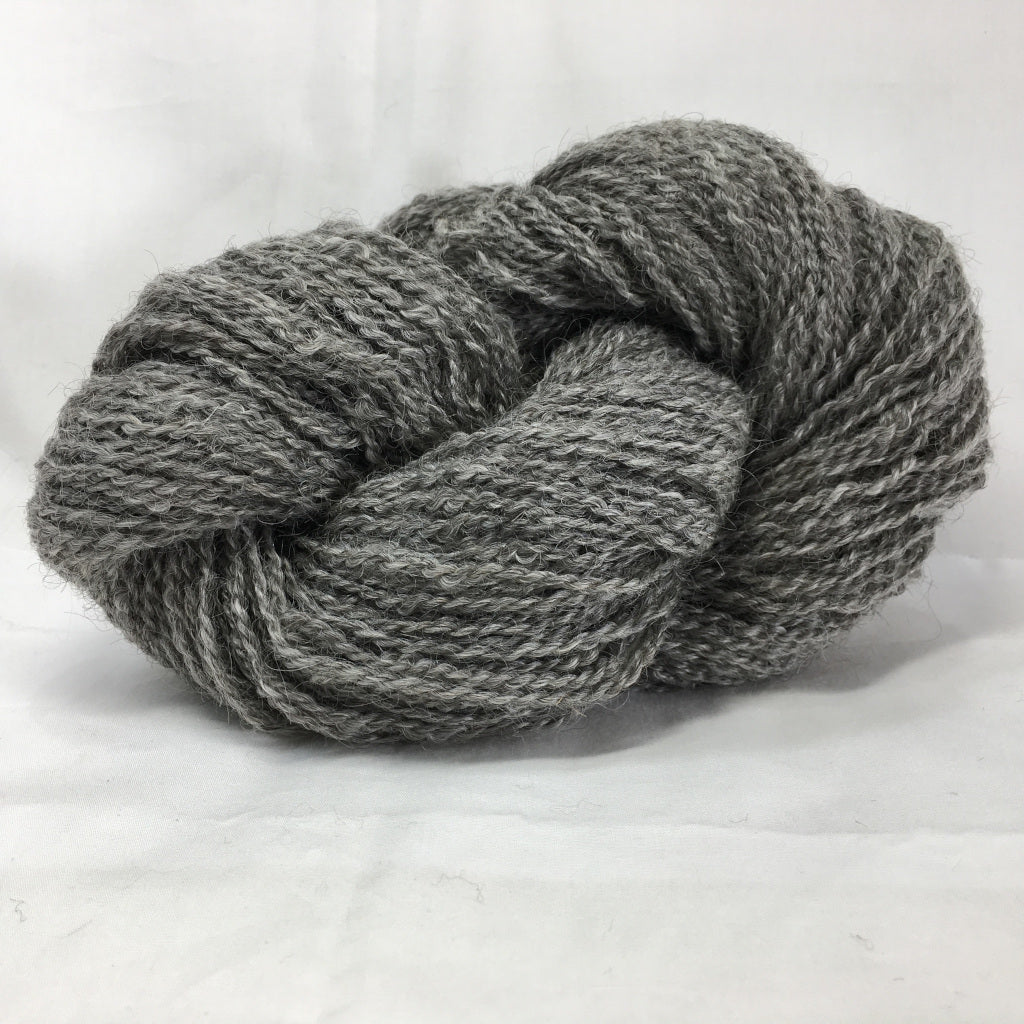 Color Ariana 2013. A natural mid grey 100% wool DK weight yarn from Spoiled Sheep Yarn.