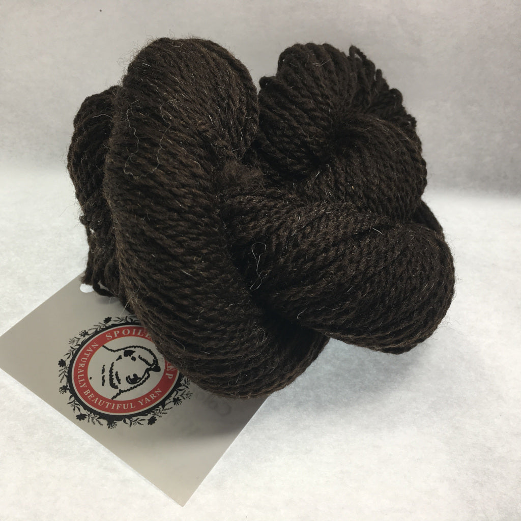 Color Daphne 2016. A natural brown 100% wool DK weight yarn from Spoiled Sheep Yarn.