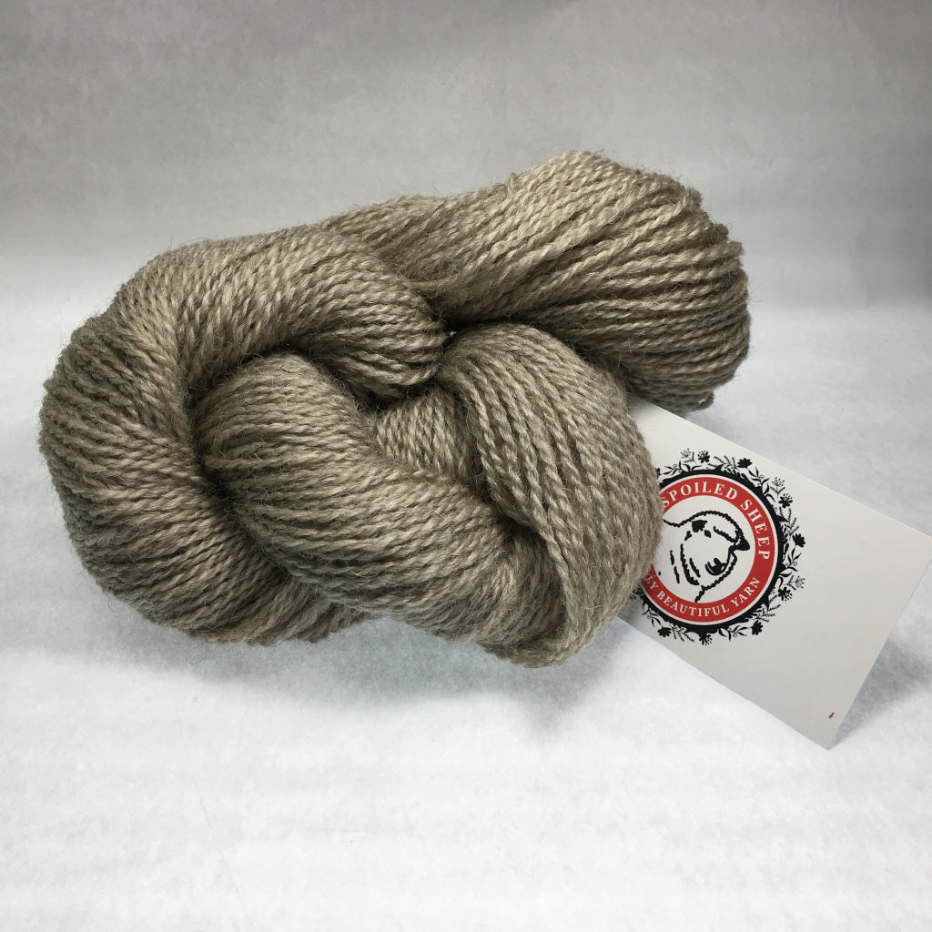 Color Jacklyn 2013. A soft grey 100% wool fingering weight yarn from Spoiled Sheep.