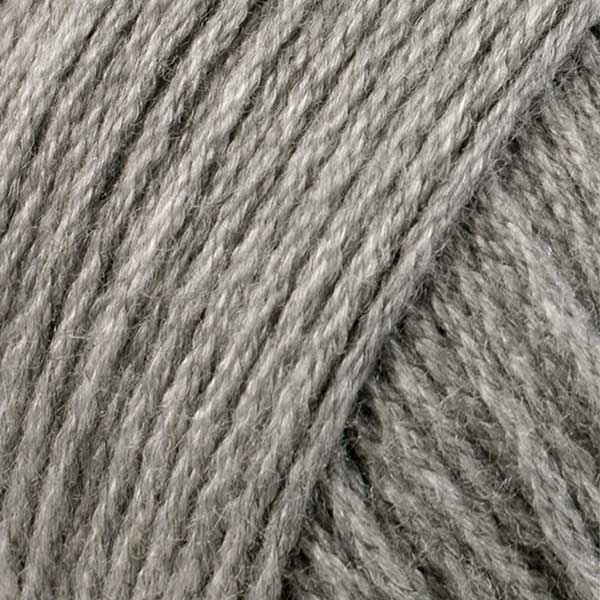 Color Ash Grey 9770. A medium light grey skein of Berroco Comfort Worsted washable yarn.