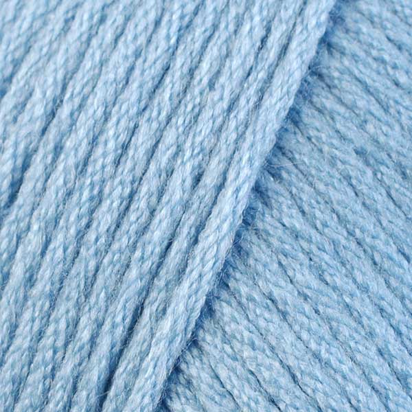 Color Blue Angel 9772. A light blue skein of Berroco Comfort Worsted washable yarn.