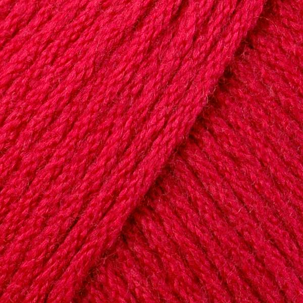 Color Candy Pink 9779. A bright red pink skein of Berroco Comfort Worsted washable yarn.