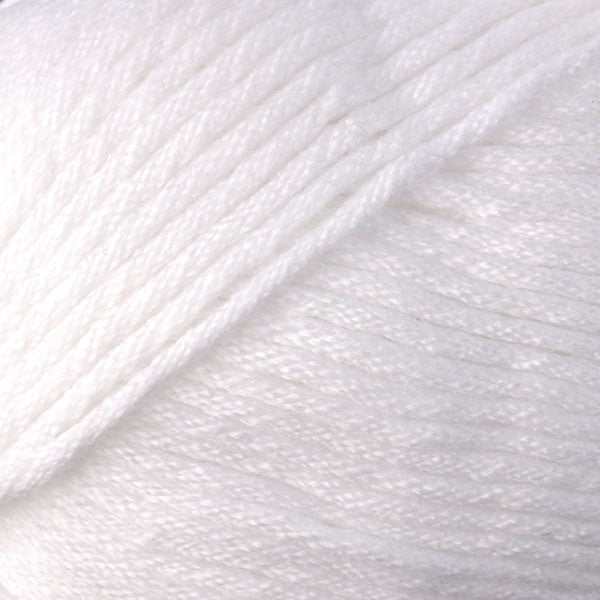 Color Chalk 9700. A white skein of Berroco Comfort Worsted washable yarn.