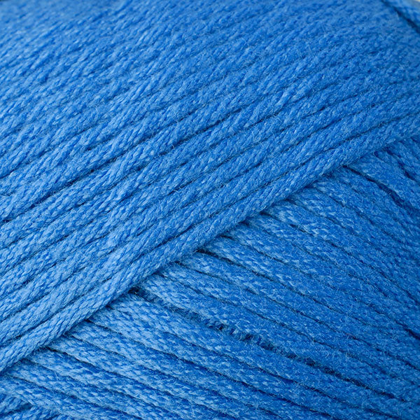 Color Delft Blue 9735. A bright blue skein of Berroco Comfort Worsted washable yarn.
