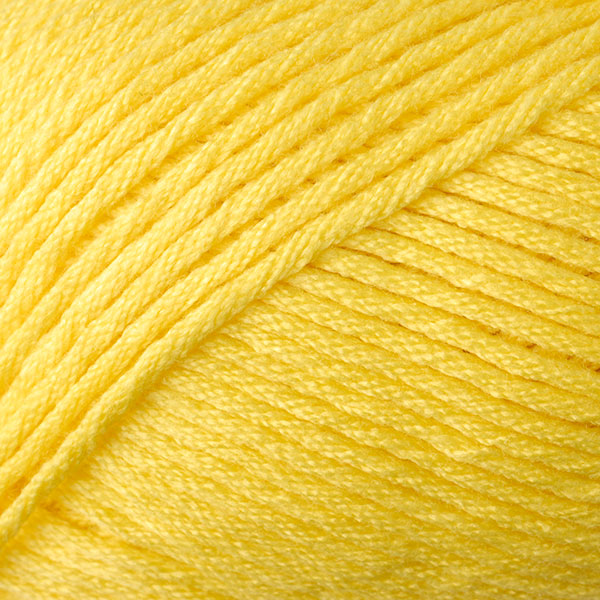 Color Primary Yellow 9732. A yellow skein of Berroco Comfort Worsted washable yarn.