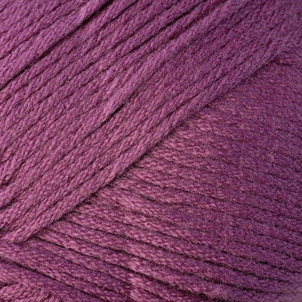 Color Raspberry Coulis 9717. A purple red skein of Berroco Comfort Worsted washable yarn.