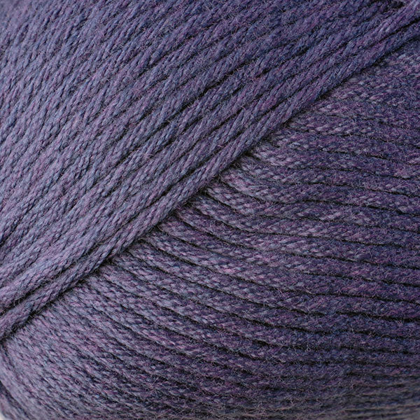 Color Wild Raspberry Heather 9794. A light grey purple skein of Berroco Comfort Worsted yarn.
