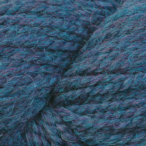 Blueberry Mix 7288, a heathered light blue and purple skein of Ultra Alpaca Chunky.