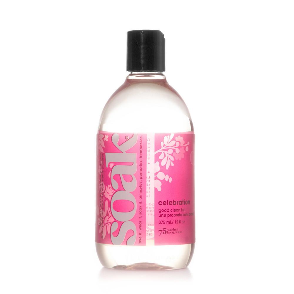 A 12 oz bottle of Celebration scented SOAK Wash.