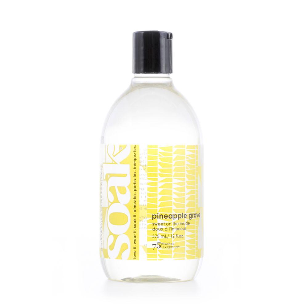 A 12 oz bottle of Pineapple Grove scented SOAK Wash.
