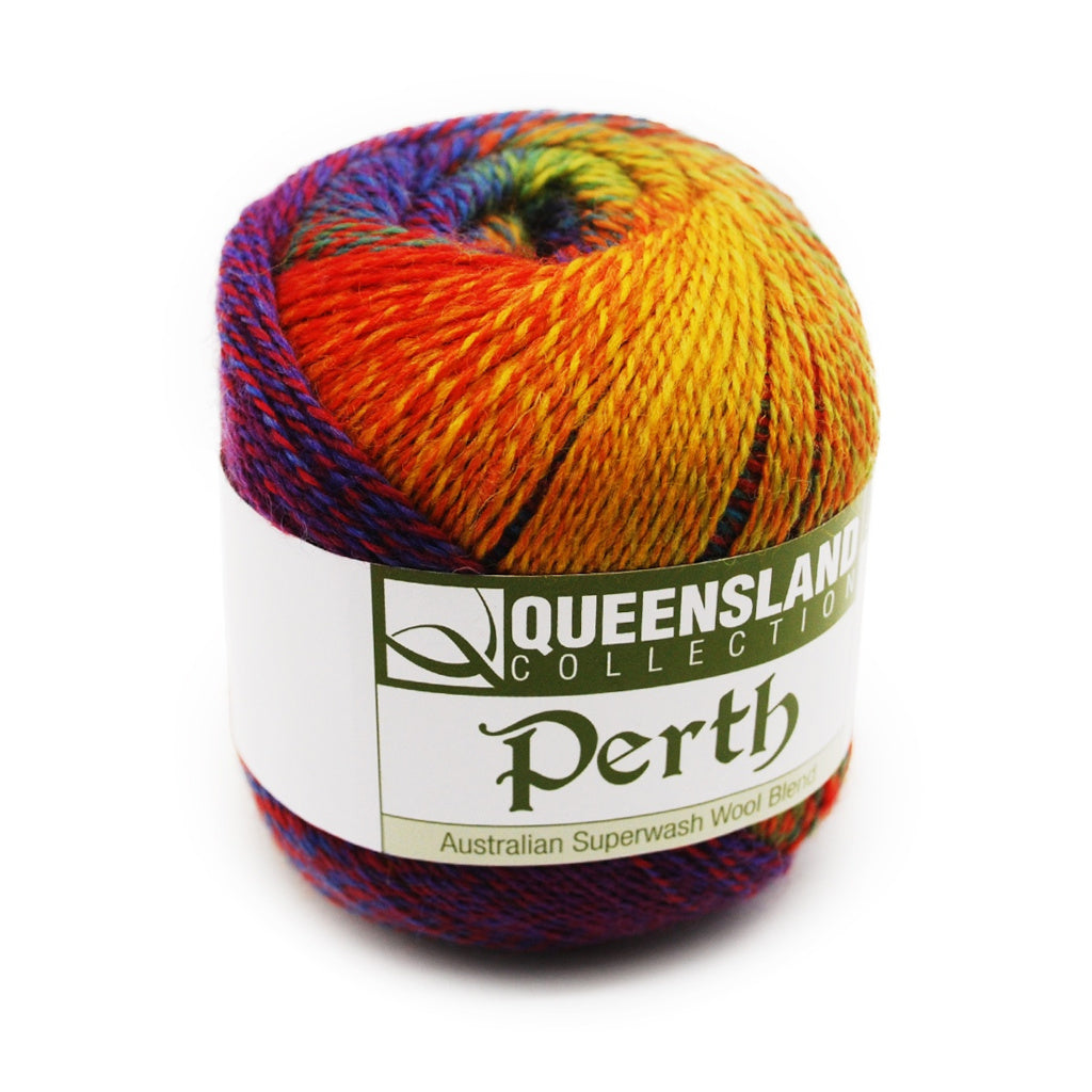 A skein of Queensland Collection's Perth fingering weight yarn.