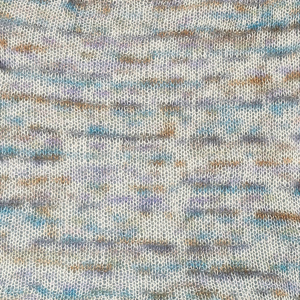Berroco Aerial Color in Monet - a variegated colorway with light teal, purple and yellow