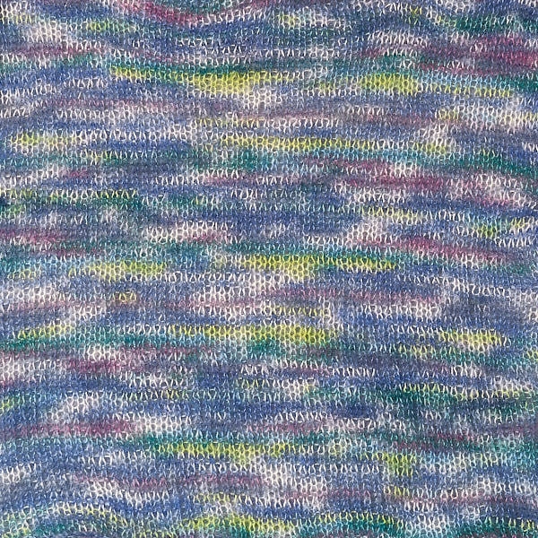 Berroco Aerial Color in Degas - a variegated colorway in white, blue, yellow and plum
