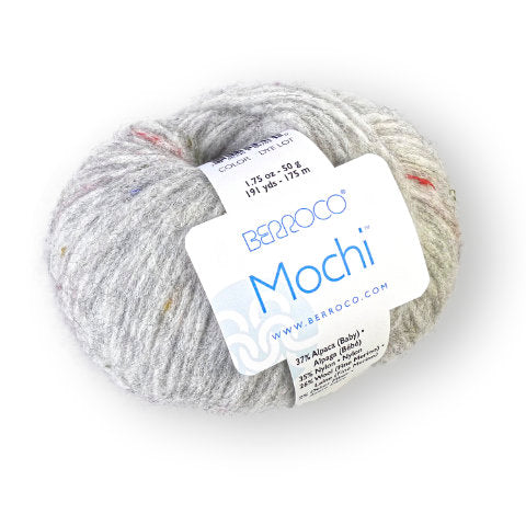 Berroco Mochi Yarn. Subtly speckled and easy to work with. This aran weight yarn is soft and warm.