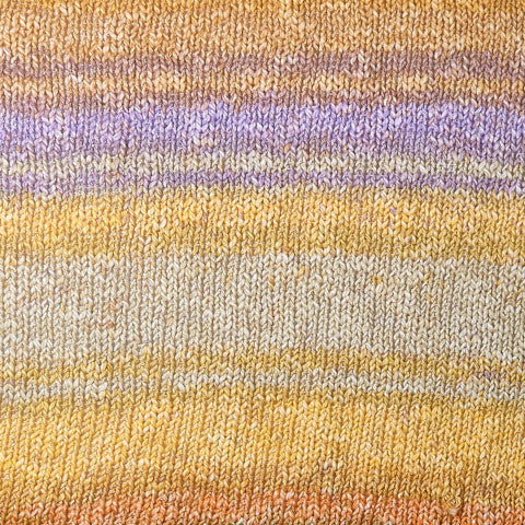 Berroco Vivo in Breeze - a variegated yellow, orange and lilac colorway