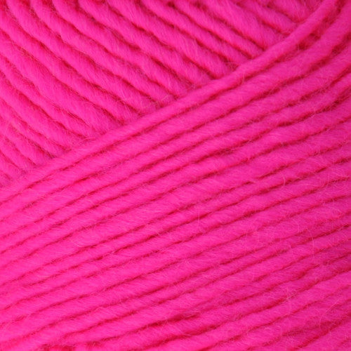 Lambs Pride Bulky Neon in Cosmic Pink - a neon pink colorway