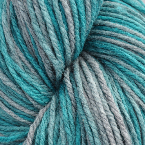  Brown Sheep Stratosphere DK in Constellation - a variegated grey and teal colroway