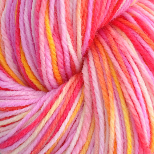  Brown Sheep Stratosphere DK in Sunrise - a variegated colorway in white, yellow and shades of pink
