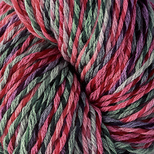 Brown Sheep Synchrony DK in Ballet - a variegated red, purple and green colorway