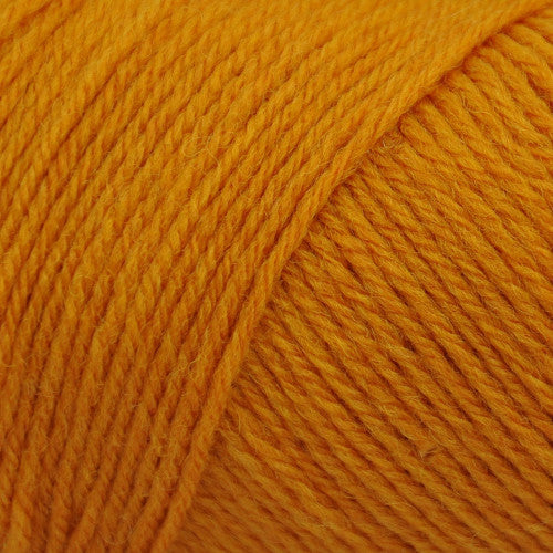 Brown Sheep Wildfoote Sock in Goldenrod - a bright orange colorway