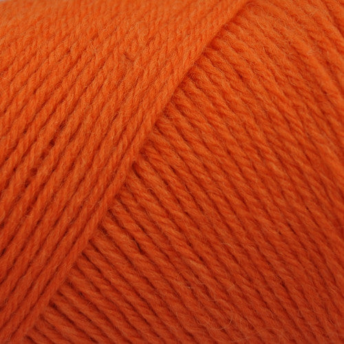 Brown Sheep Wildfoote Sock in Volcanic Blast - a bright orange colorway