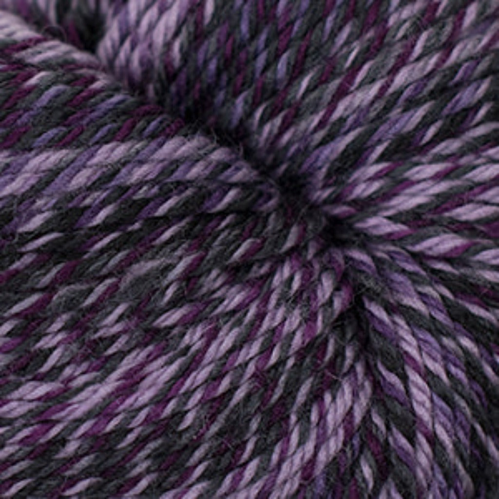 Cascade 220 Superwash Wave in Nightshade - colorway in black, light purple and dark purple