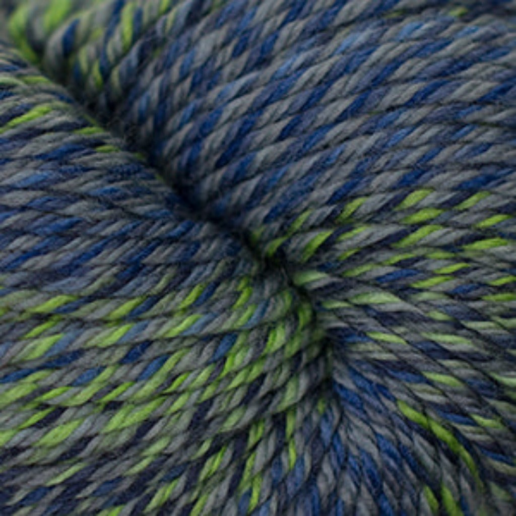 Cascade 220 Superwash Wave in Seattle - a blue, grey and lime green colorway