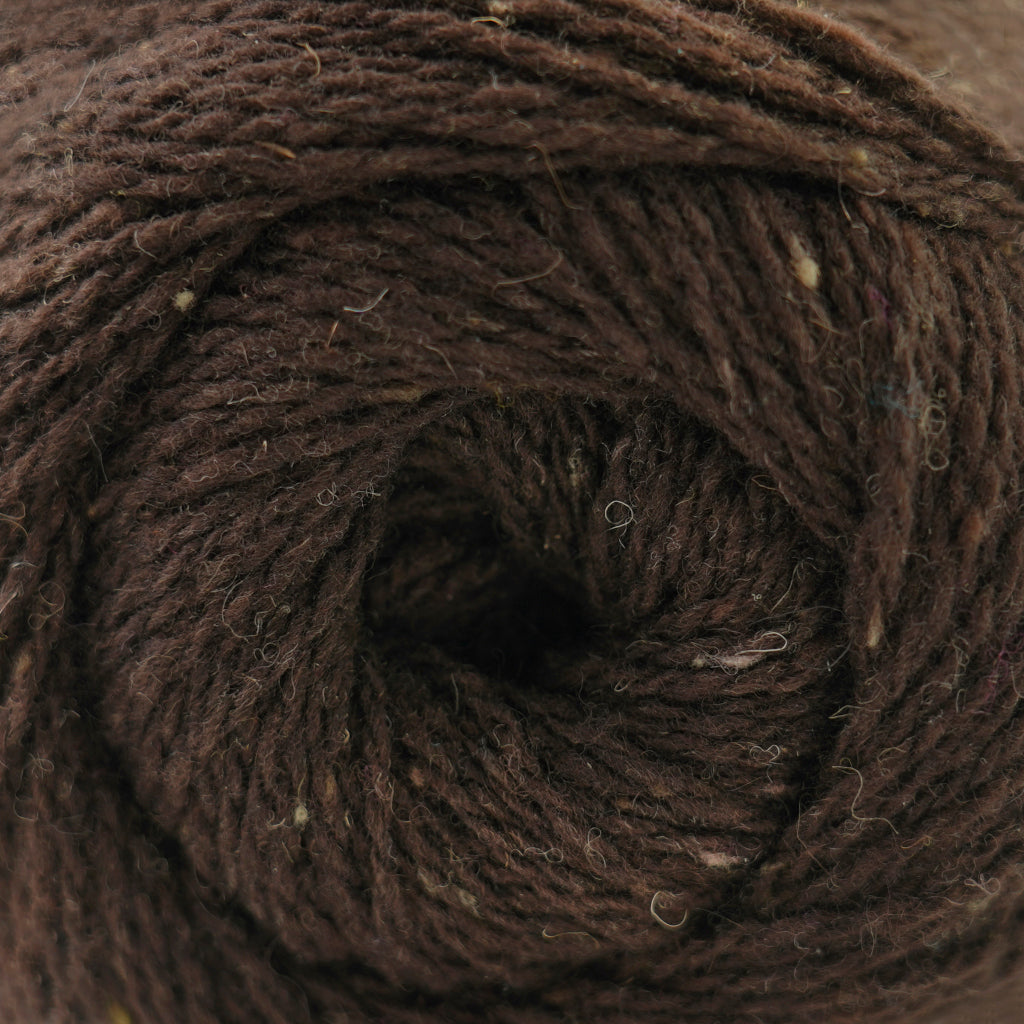 Cascade Aegean Tweed in Coffee Bean - a brown tweed colorway with tan speckles