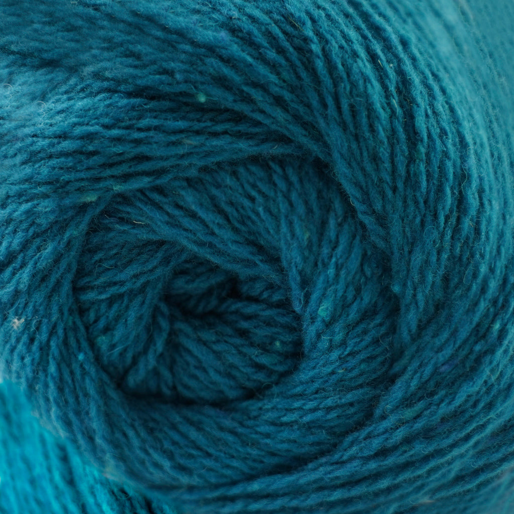 Cascade Aegean Tweed in Deep Teal - a dark teal tweed colorway