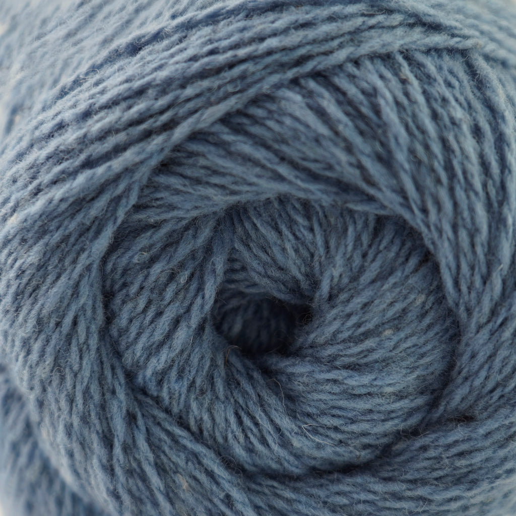 Cascade Aegean Tweed in Denim - a light denim blue tweed colorway