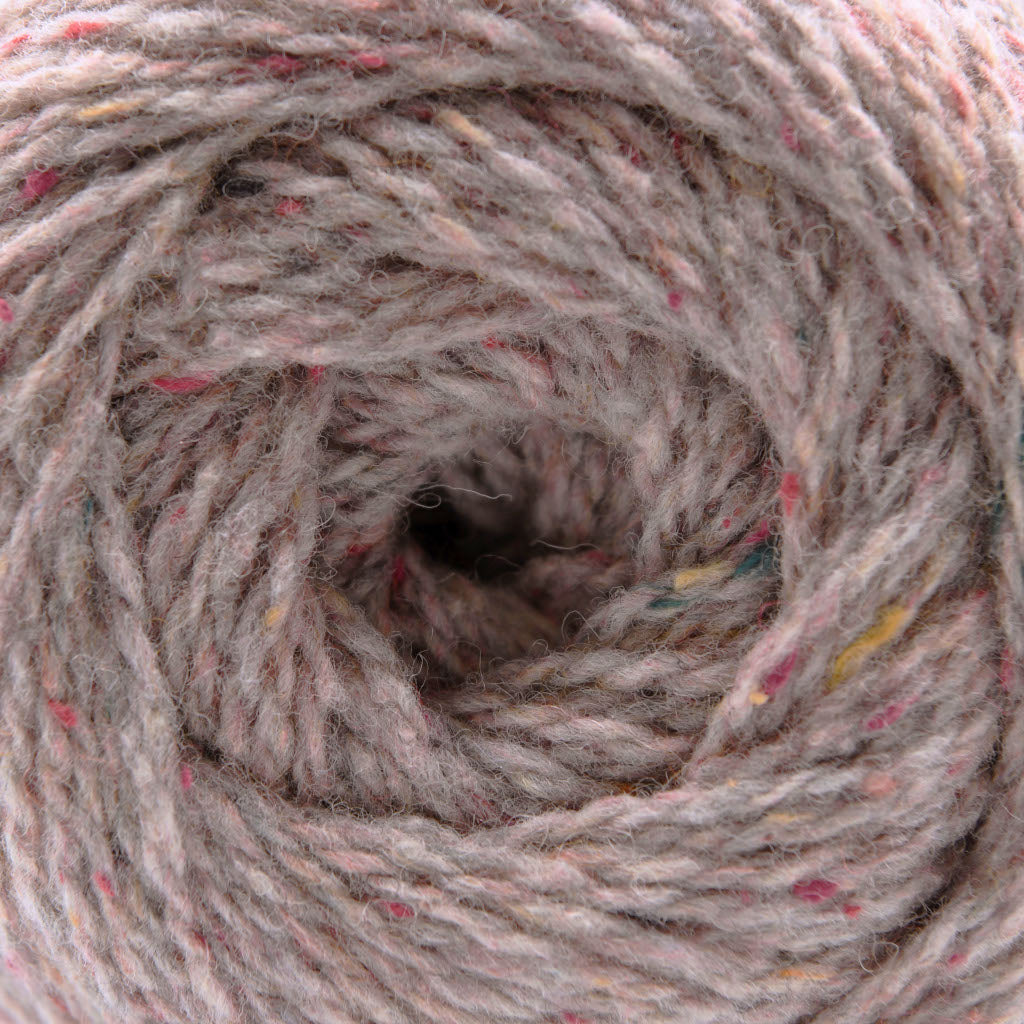 Cascade Aegean Tweed in Nougat - a buff colorway with pink and yellow speckles