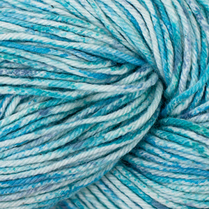 Cascade Nifty Cotton Splash in Blue n Green - a variegated white, turquoise and cerulean colorway