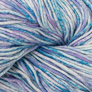 Cascade Nifty Cotton Splash in Hydrangea - a variegated white, turquoise, and purple colorway