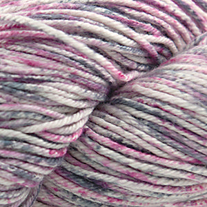 Cascade Nifty Cotton Splash in Smoke & Roses - a variegated white, pink and grey colorway