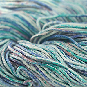 Cascade Nifty Cotton Splash in Spectrum - a variegated white, aqua, blue and rose colorway