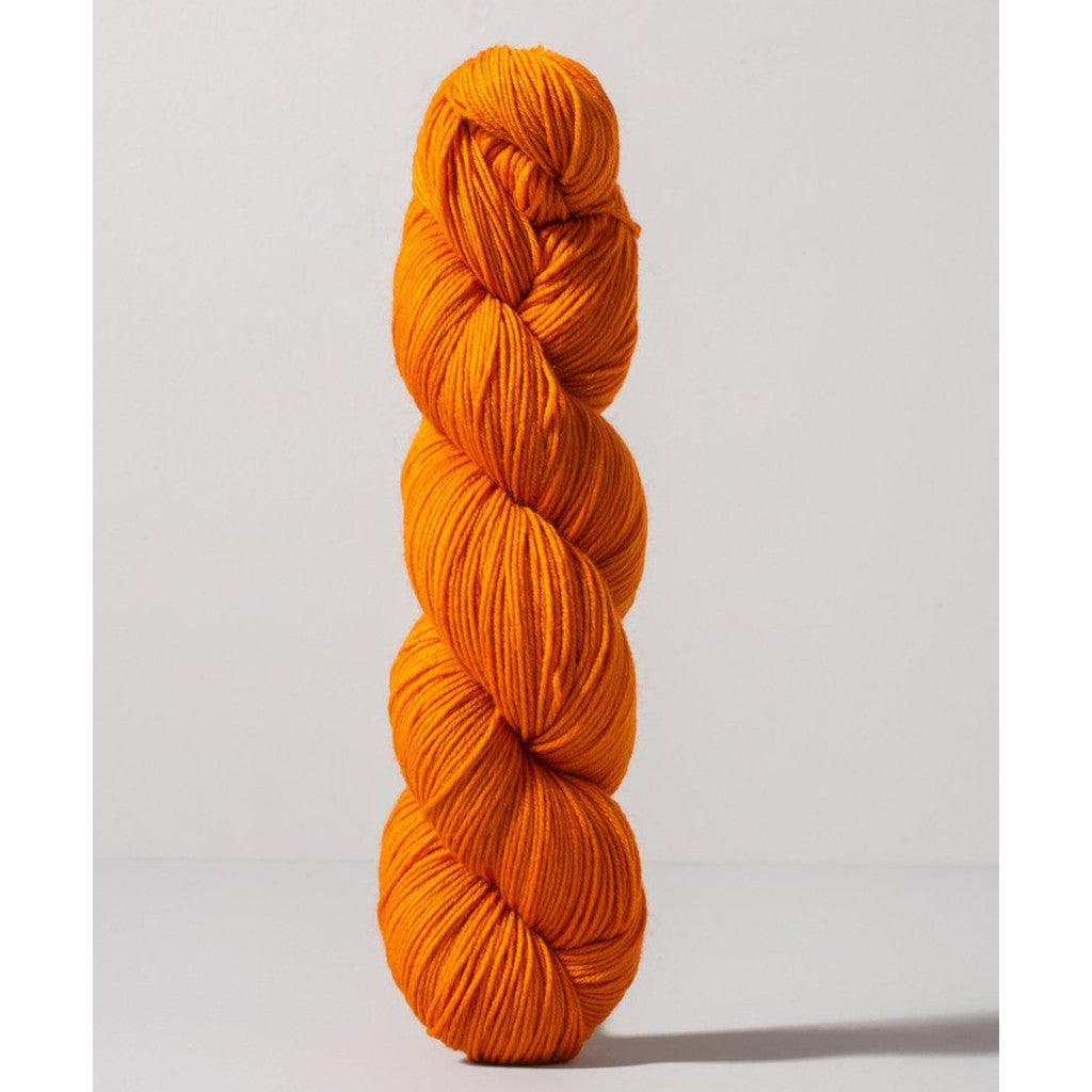 Gusto Wool Core Fingering 1026 - a bright orange colorway